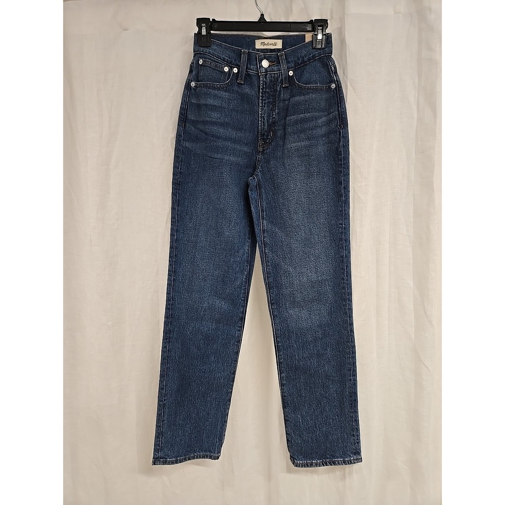MADEWELL Perfect Vintage Straight Jean High‎ Waisted Blue Medium Wash Women's 23 - Picture 2 of 11